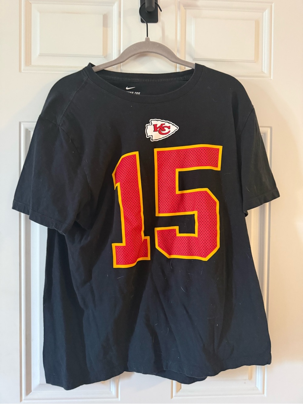 Nike Black Kansas City Chiefs #15 Red & Gold Short Sleeve Tee